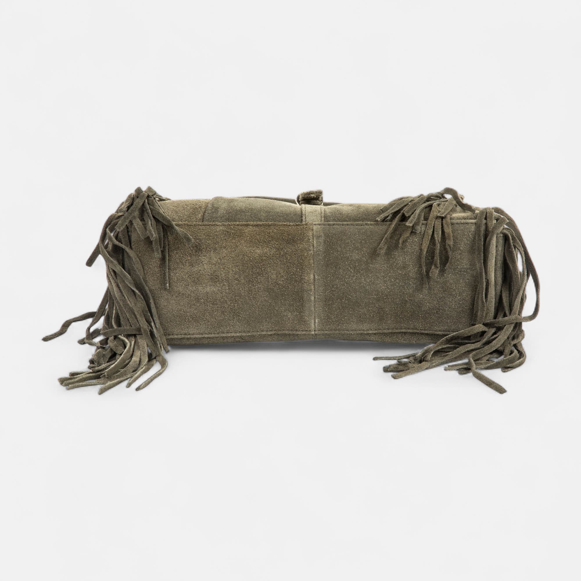Sac à main en cuir kaki