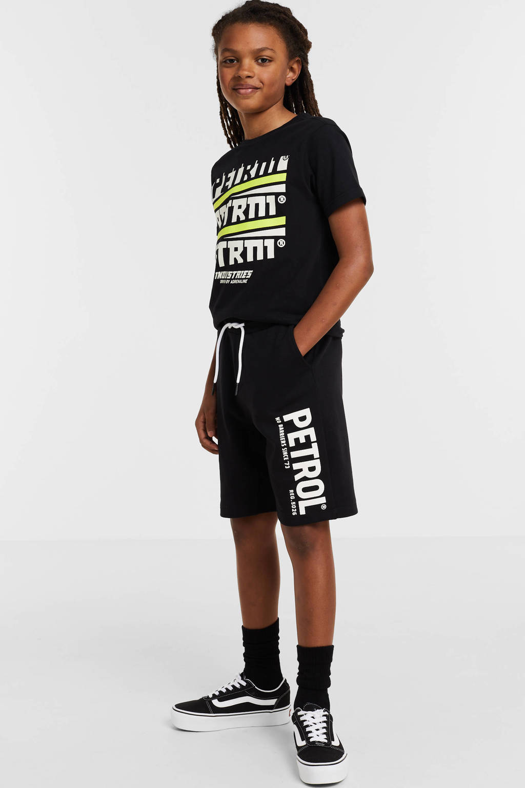 Petrol Industries T-shirt met logo zwart