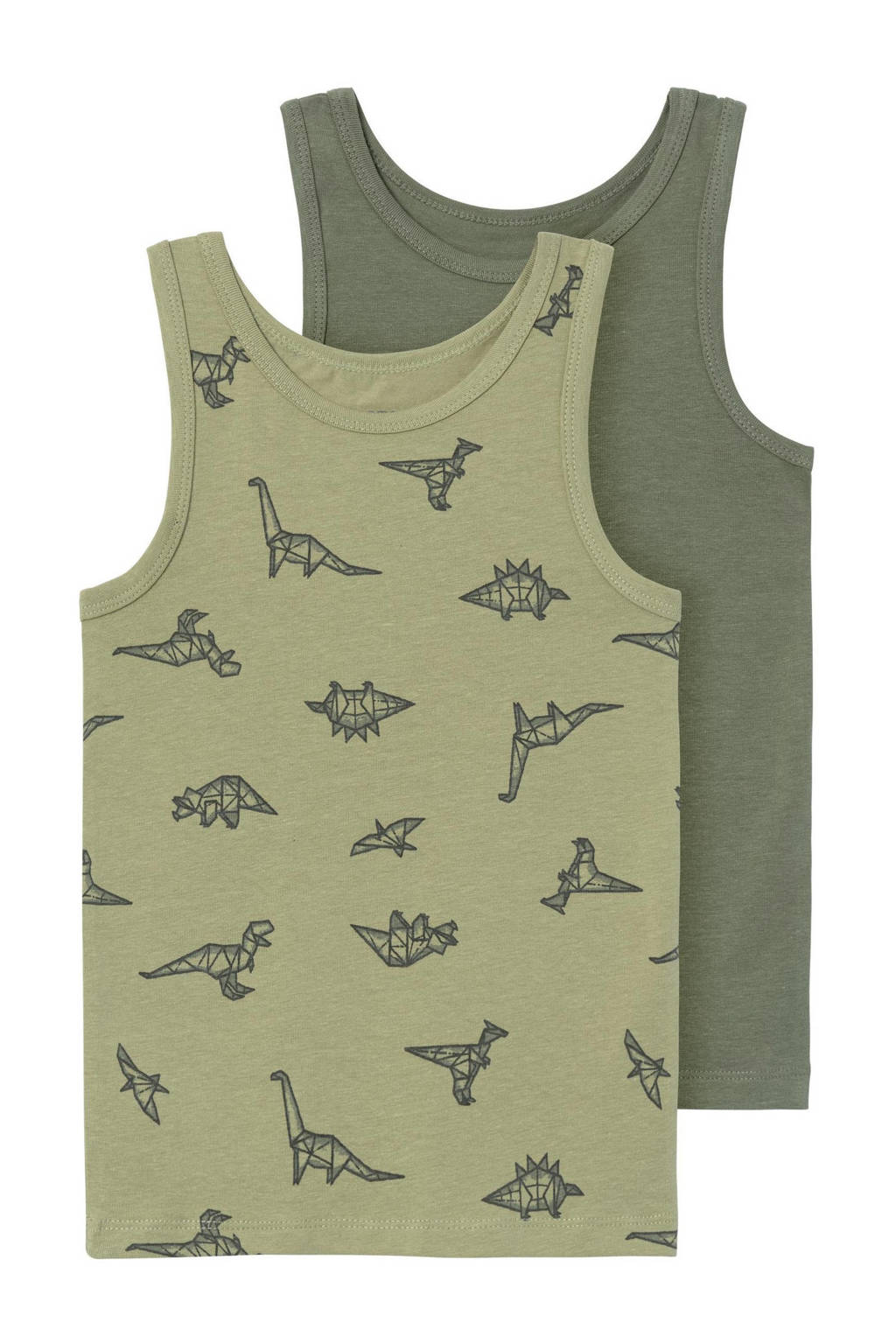 hemd NMMTANK TOP DINO - set van 2 groen