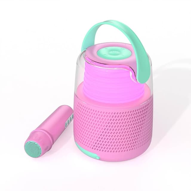 Mobility On Board Højttaler Karaoke Kit Mic LED Pink
