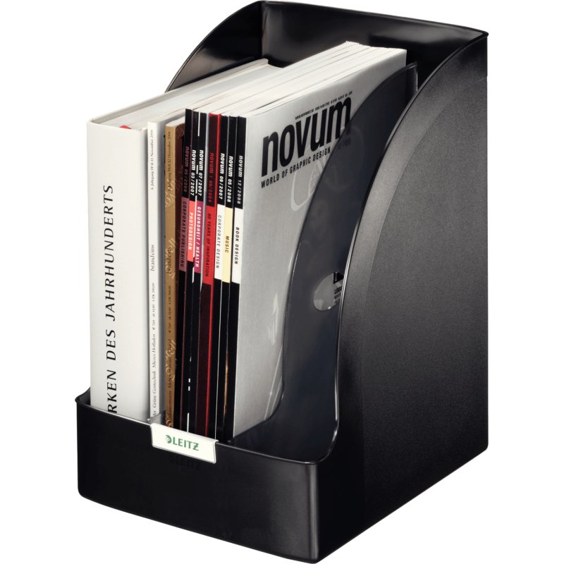 Porte-revue Plus Jumbo, format A4, polystyrène, noir