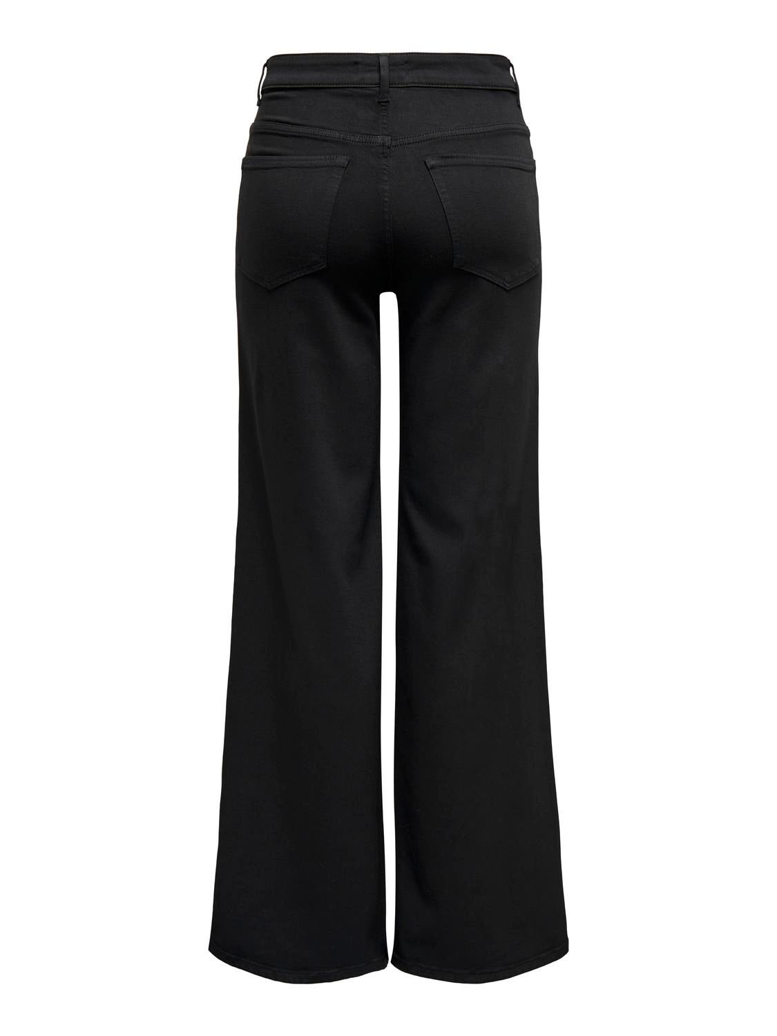 ONLMADISON Hohe Taille Weiter Beinschnitt Jeans Black Denim