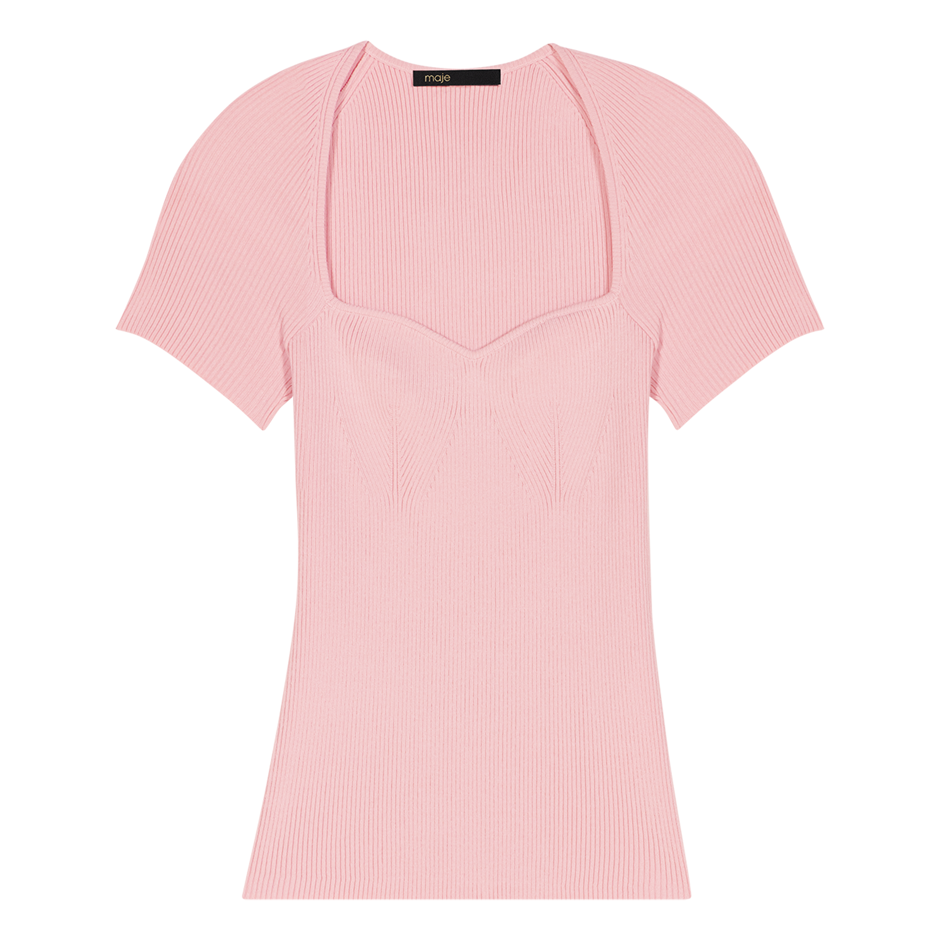 Pull col carré | Rose