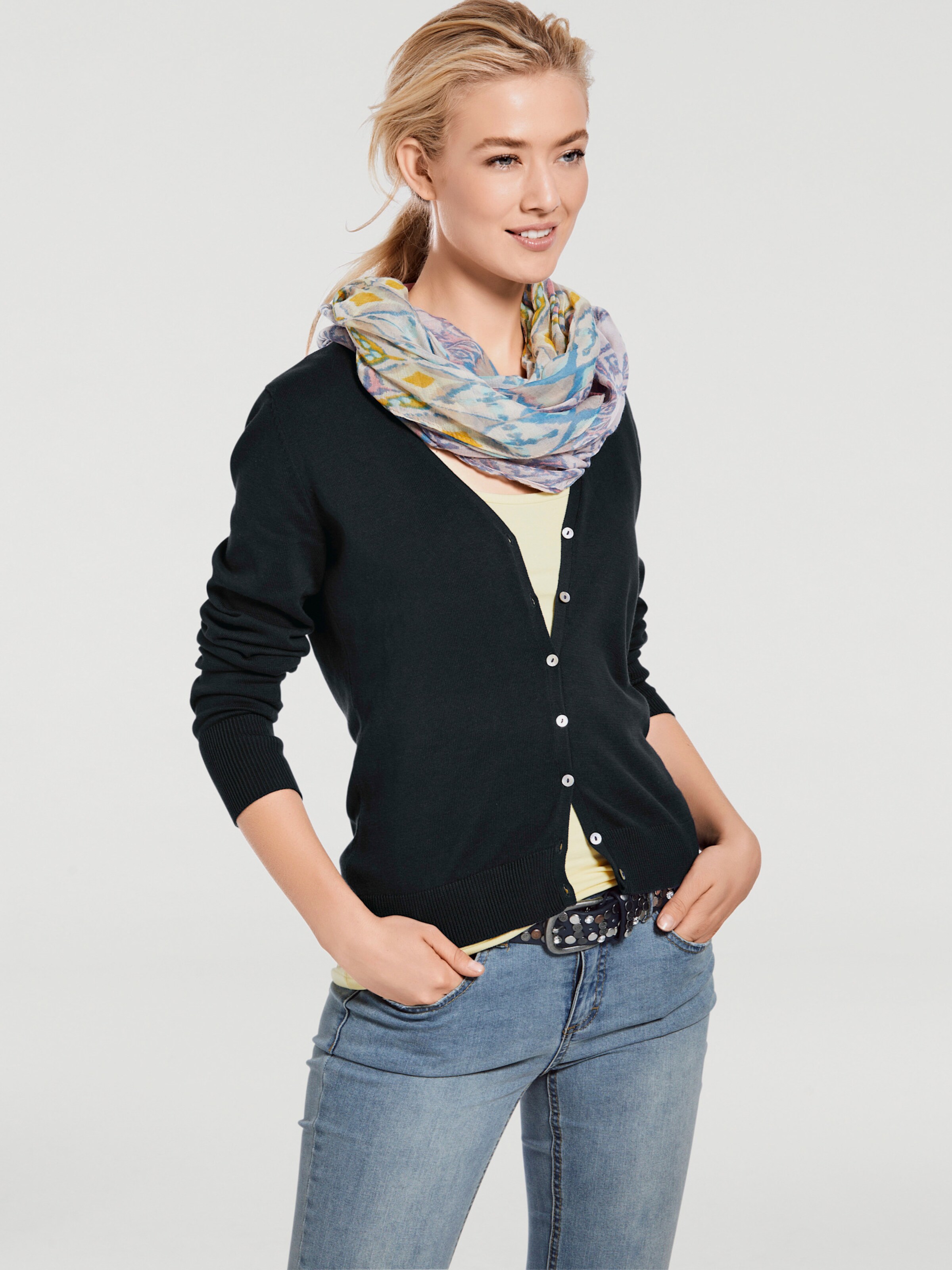 Feinstrickjacke