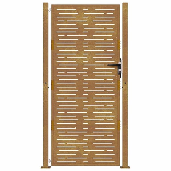 vidaXL Hageport 105x180 cm cortenstål firkantet design