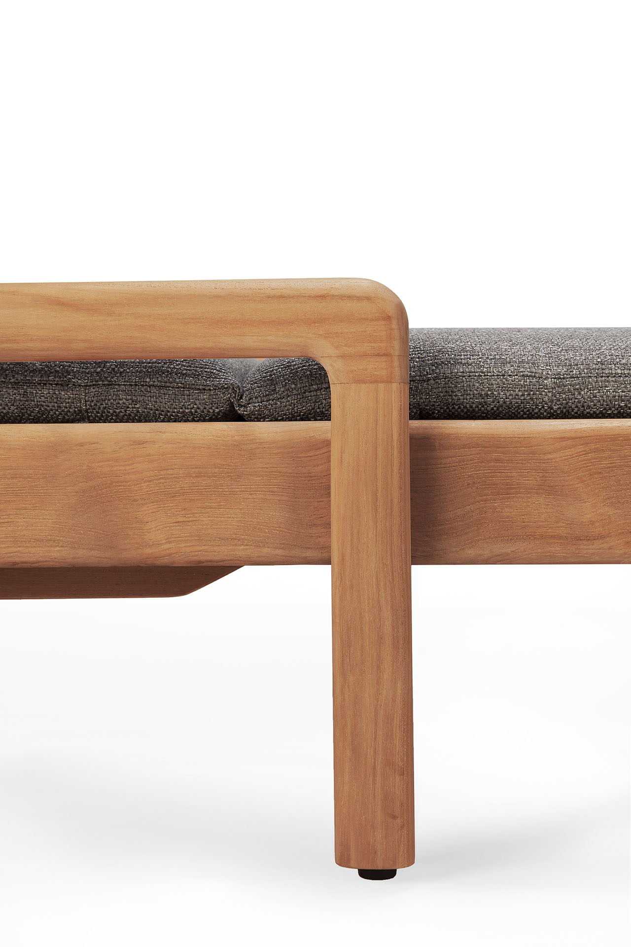 Teak Jack lounge chair - outdoor - dun kussen mocha