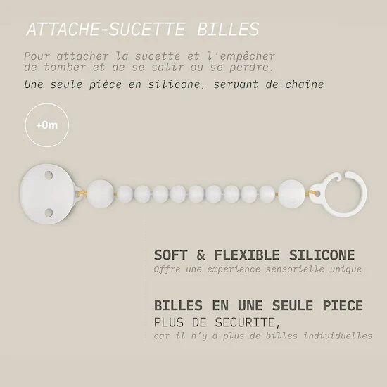 Attache-Sucette Silicone   Beige        de               Suavinex