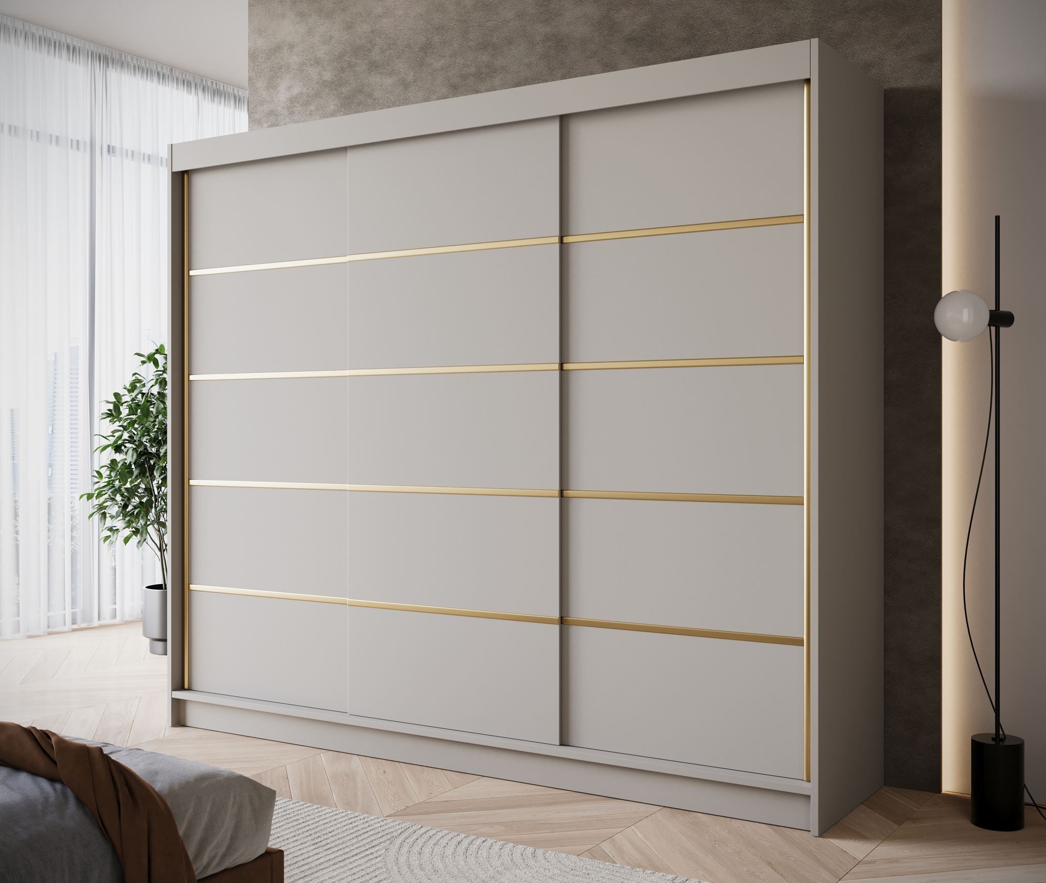 Meubella - Kledingkast Eagle - Beige - 250 cm