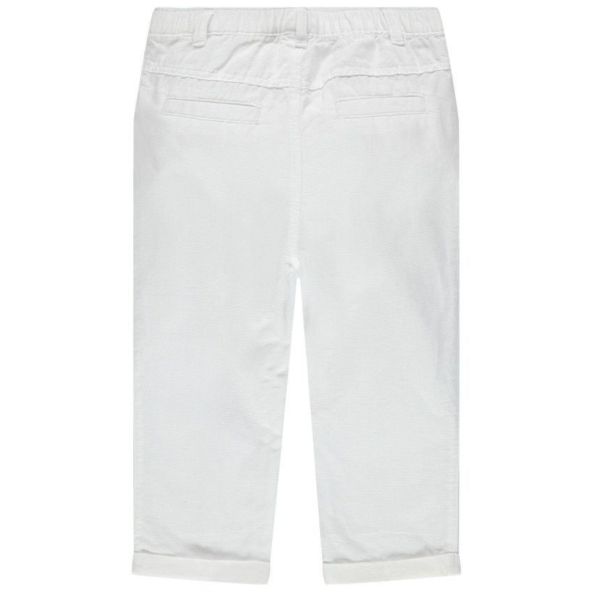 Pantalon en coton blanc uni - Blanc
