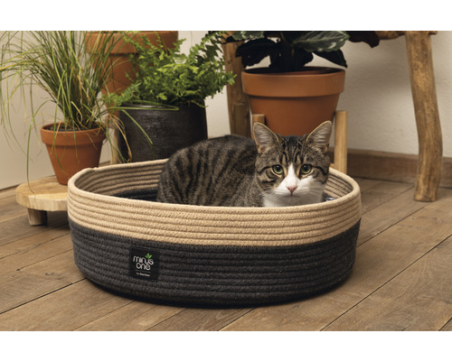 Kattenbed beeztees Minus one Xana donkergrijs bruin 45 x 14 cm