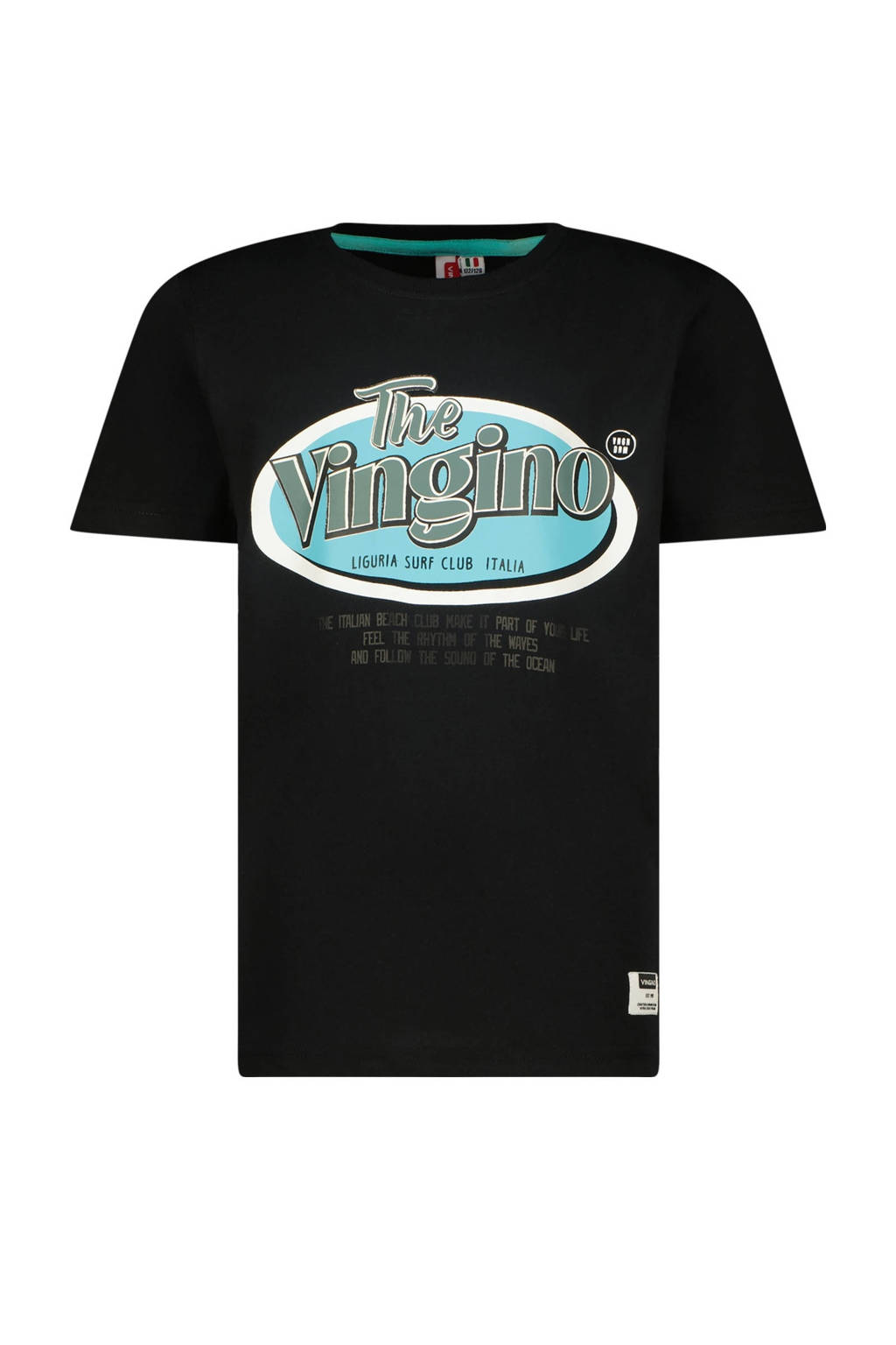 Vingino T-shirt Hebor zwart/blauw