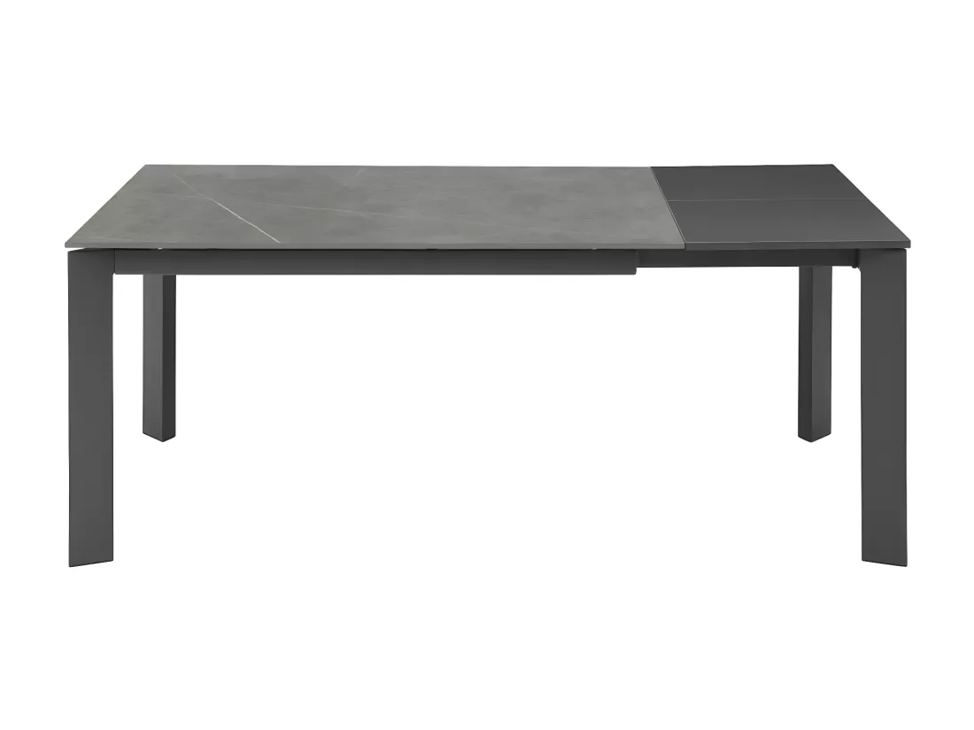 David Table extensible (140/200 x 90 cm) en céramique grise