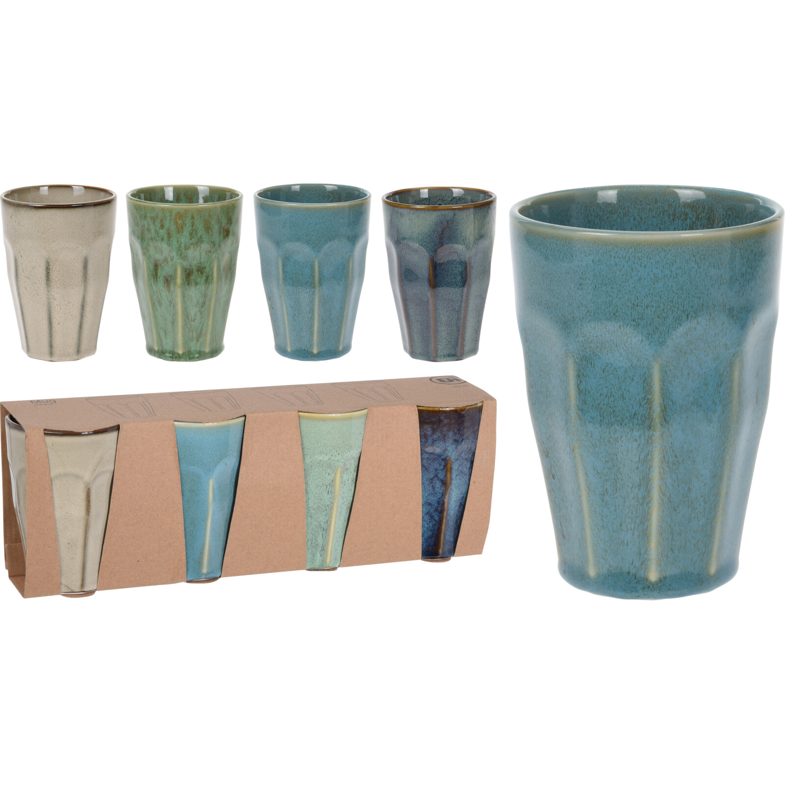 Becher-Set - Keramik - 4-teilig