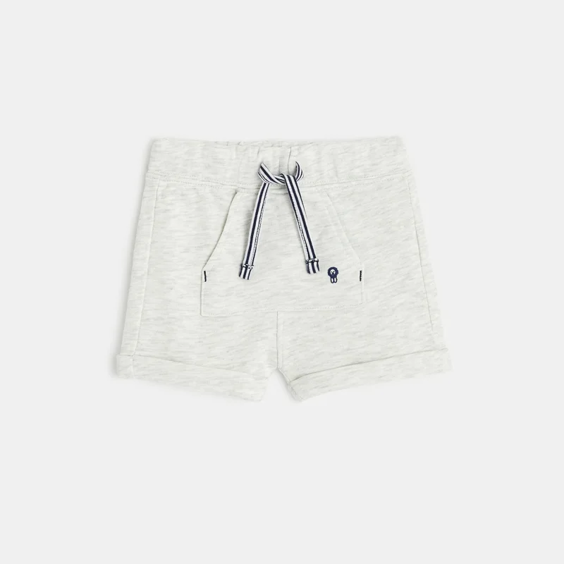 Short molleton blanc bébé garçon Blanc