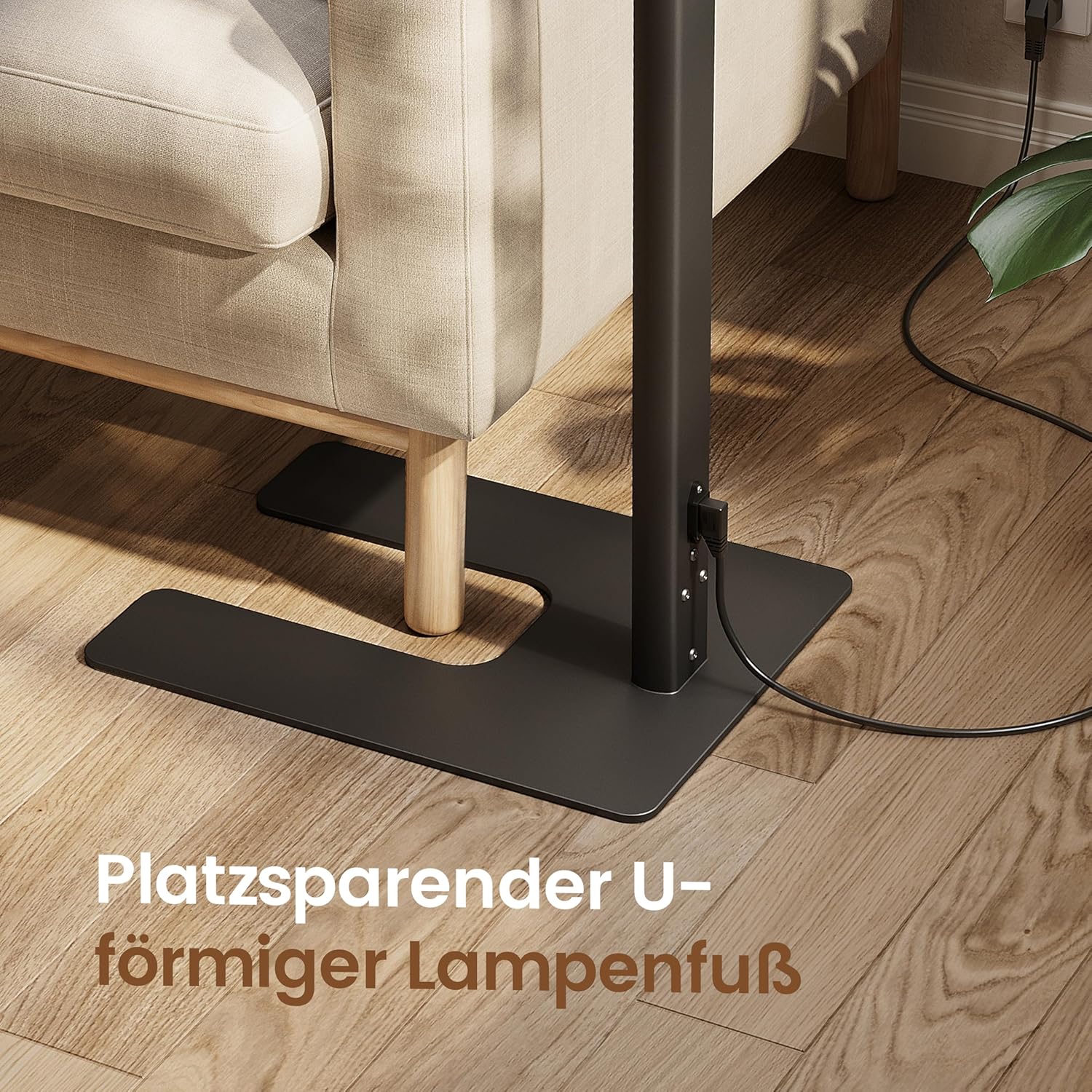 LED Stehlampe für Büro,UGR98,Vollspektrum Tageslicht dual Stehleuchte Stehlampe dimmbar,Augenschutz Deckenfluter 2m 4000K Standleuchte Office Leselampe für Kinderzimmer schwarz