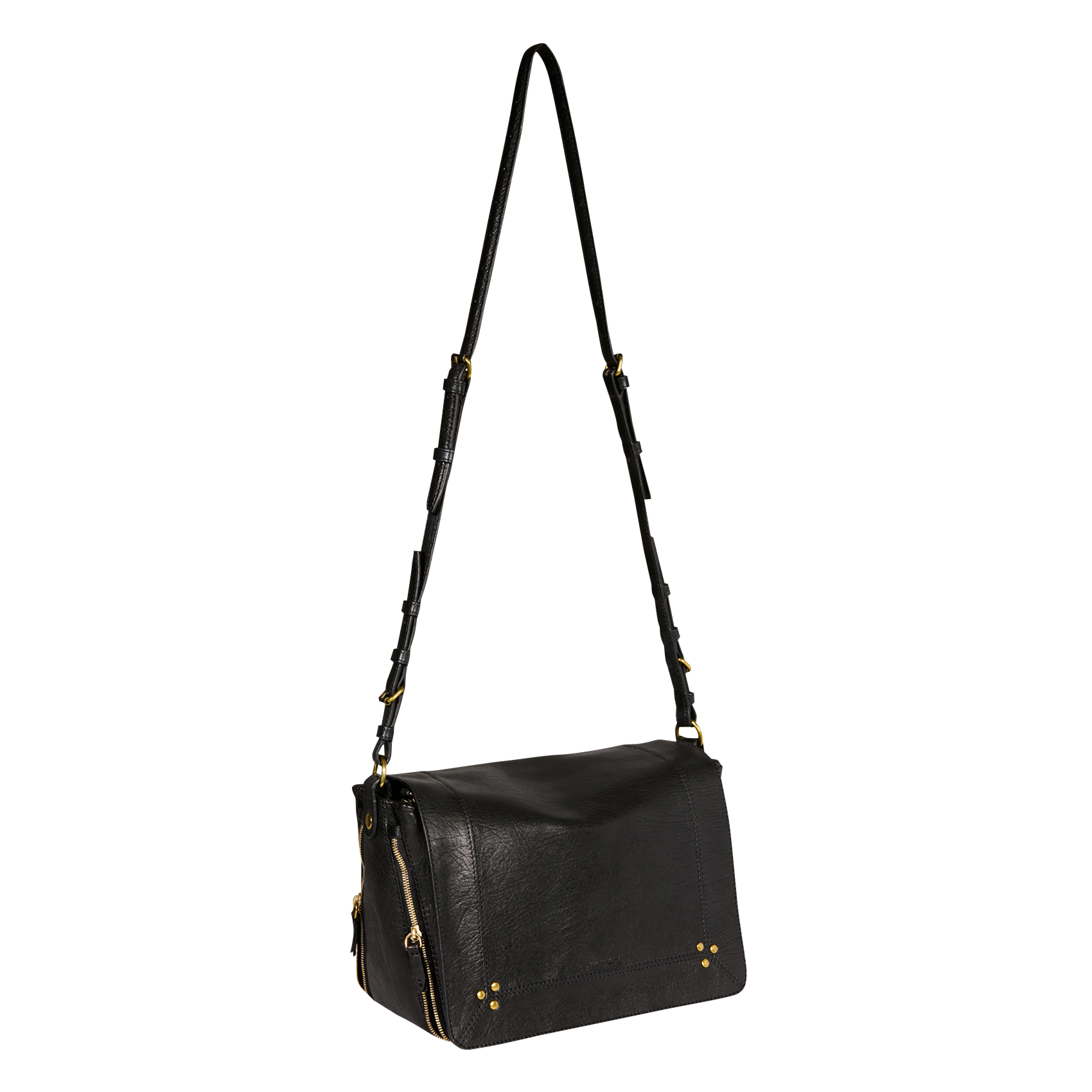 IGOR - Sac besace en cuir| Noir