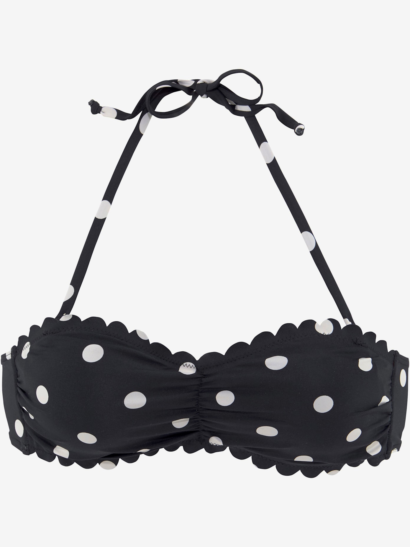 Haut de maillot de bain bandeau design tendance avec bordure cocotte