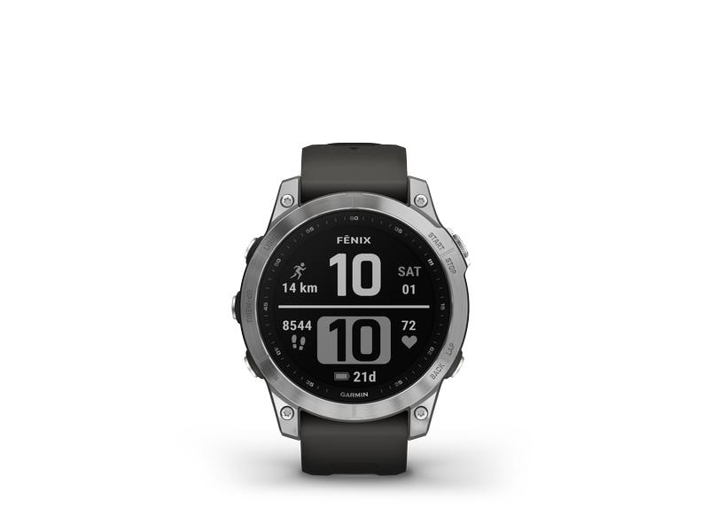 GARMIN Sportuhr Fenix 7 Anthrazit/Silber Sportuhr