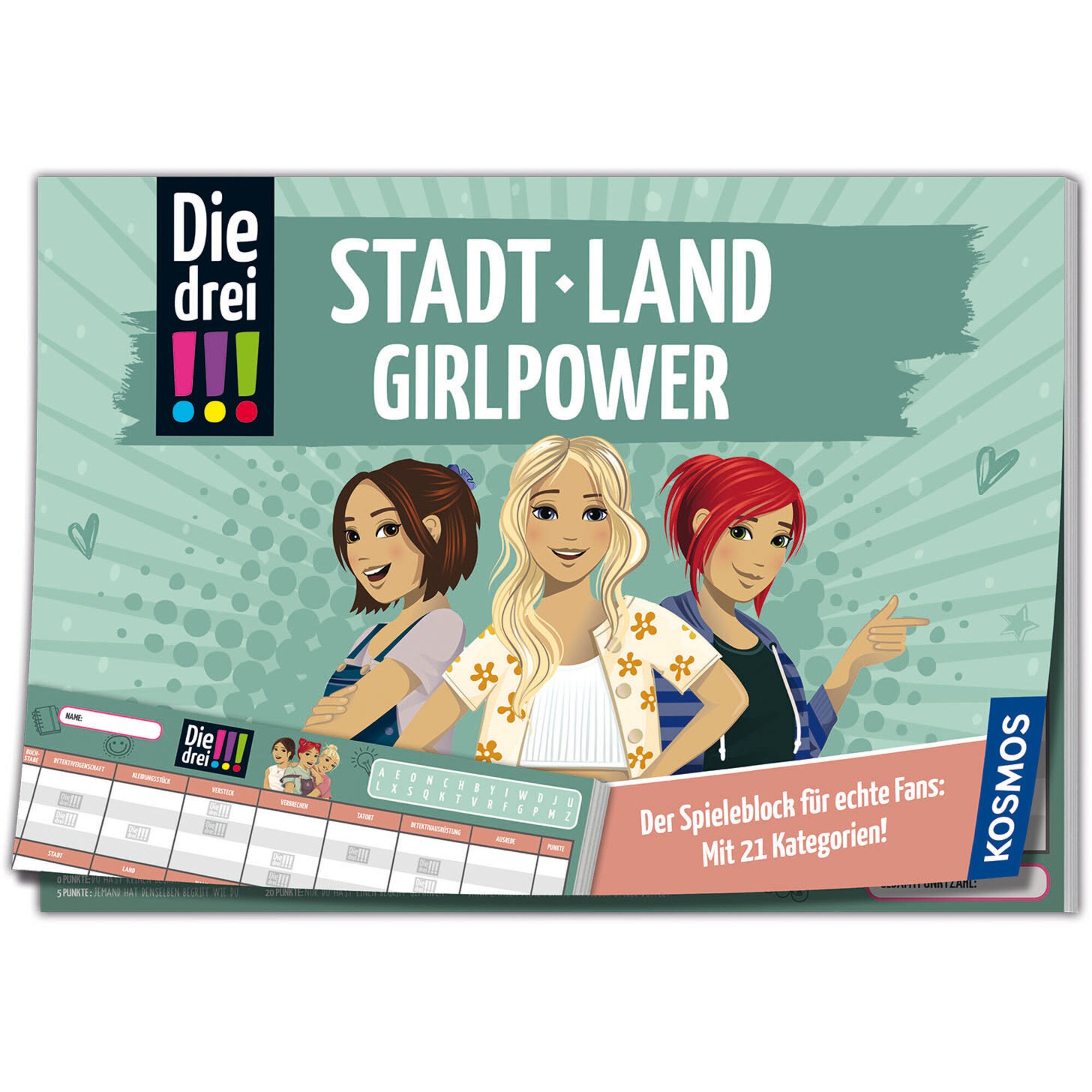 Kosmos Gesellschaftsspiel Die drei !!!: Stadt - Land - Girlpower