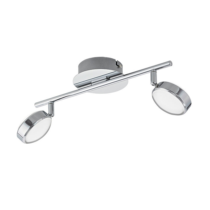 Réglette spot LED intégrée Salto IP20 13W 1280lm blanc chaud L.36 x l.12 x H.18cm Eglo chrome