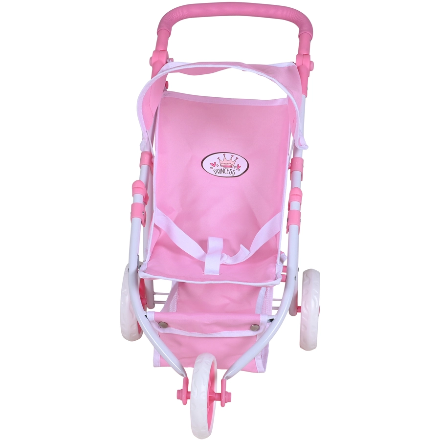 knorr toys® Puppenbuggy Jogger Lio - Princess white rose rosa