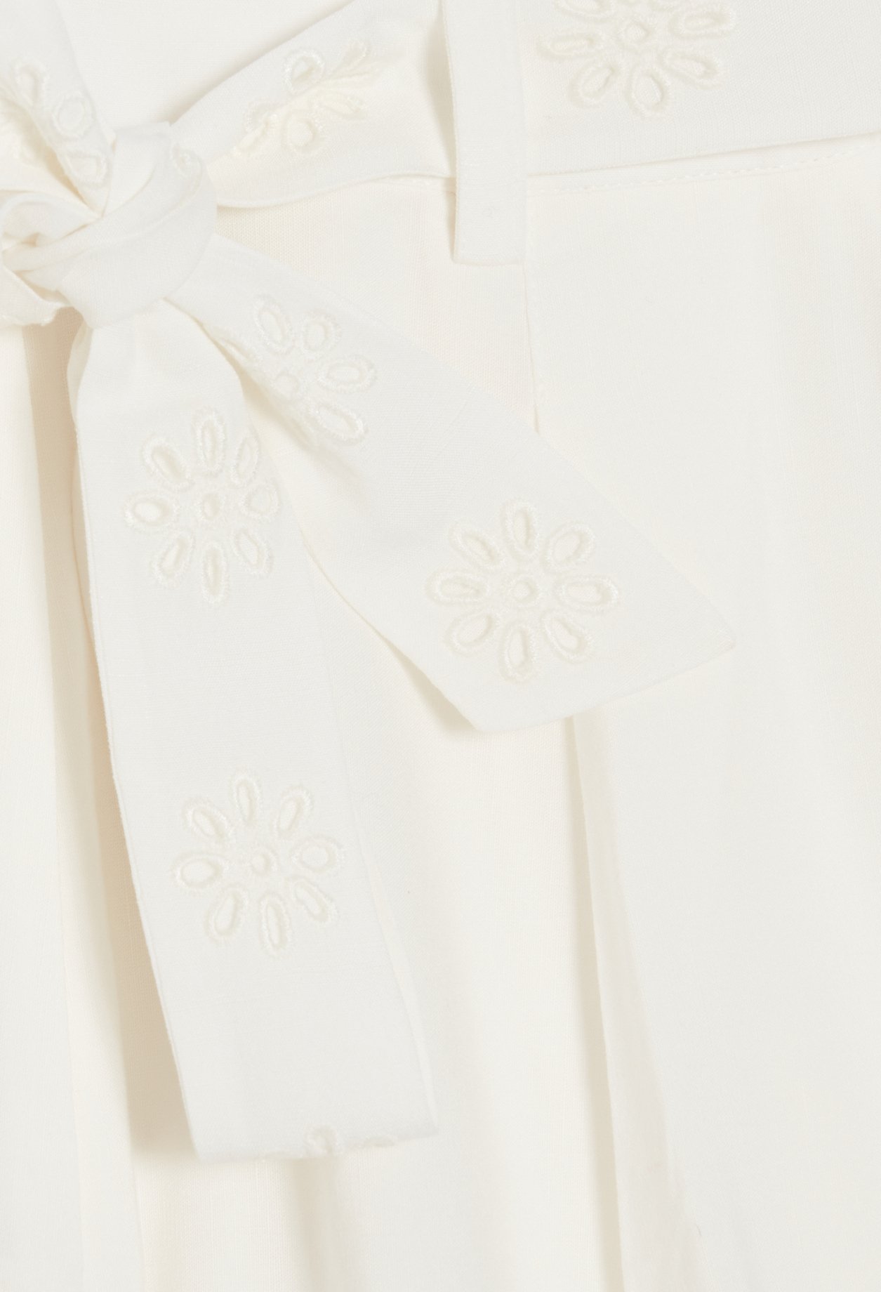Short taille haute broderie ecru