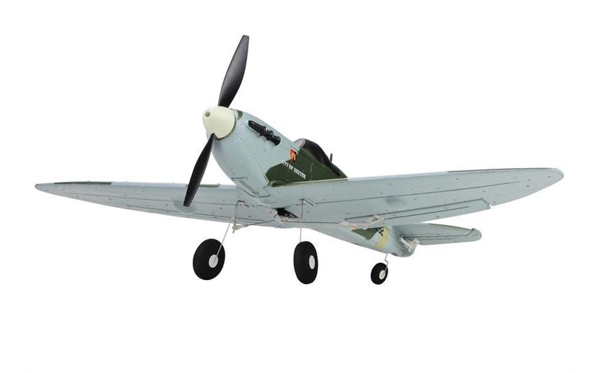 Warbird Mini Spitfire 450 mm, Grau, RTF<br>Kleines 4-Kanal RC-Flugzeug mit Gyro