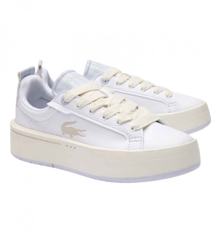 Tênis Lacoste Carnaby Plat de couro branco