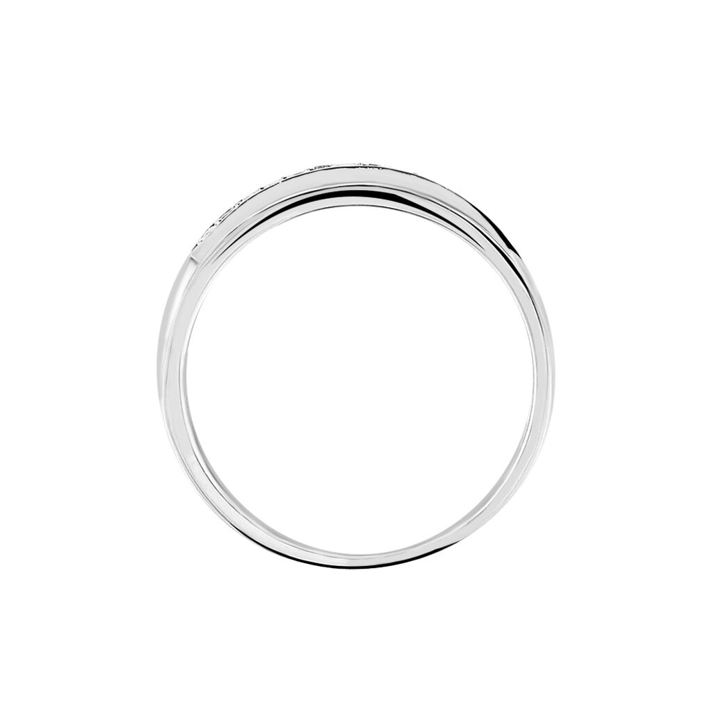 Bague Croisee Or Blanc Diamant