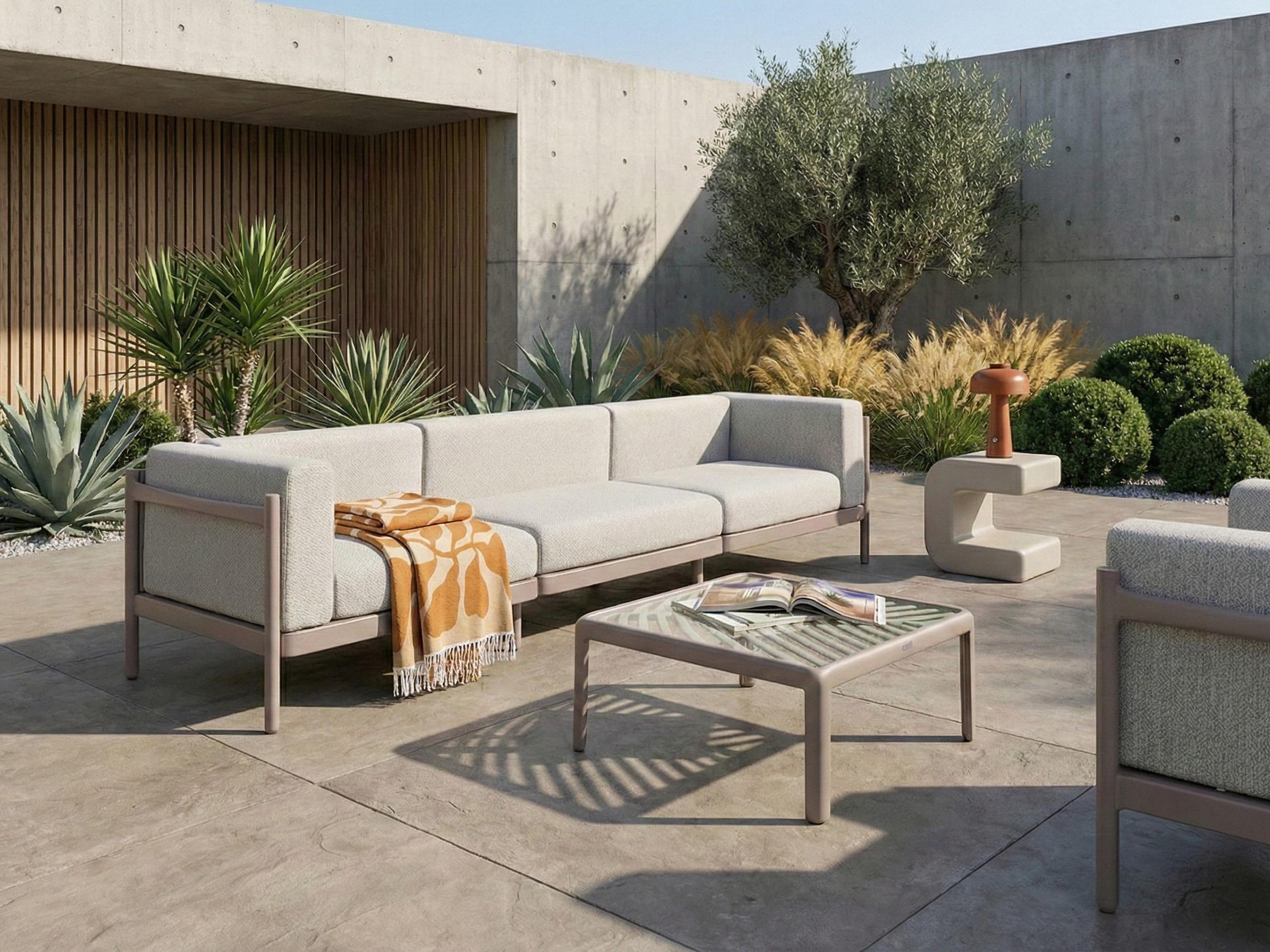 Tuinbank uitbreidingsmodule FERRETTI Taupe
