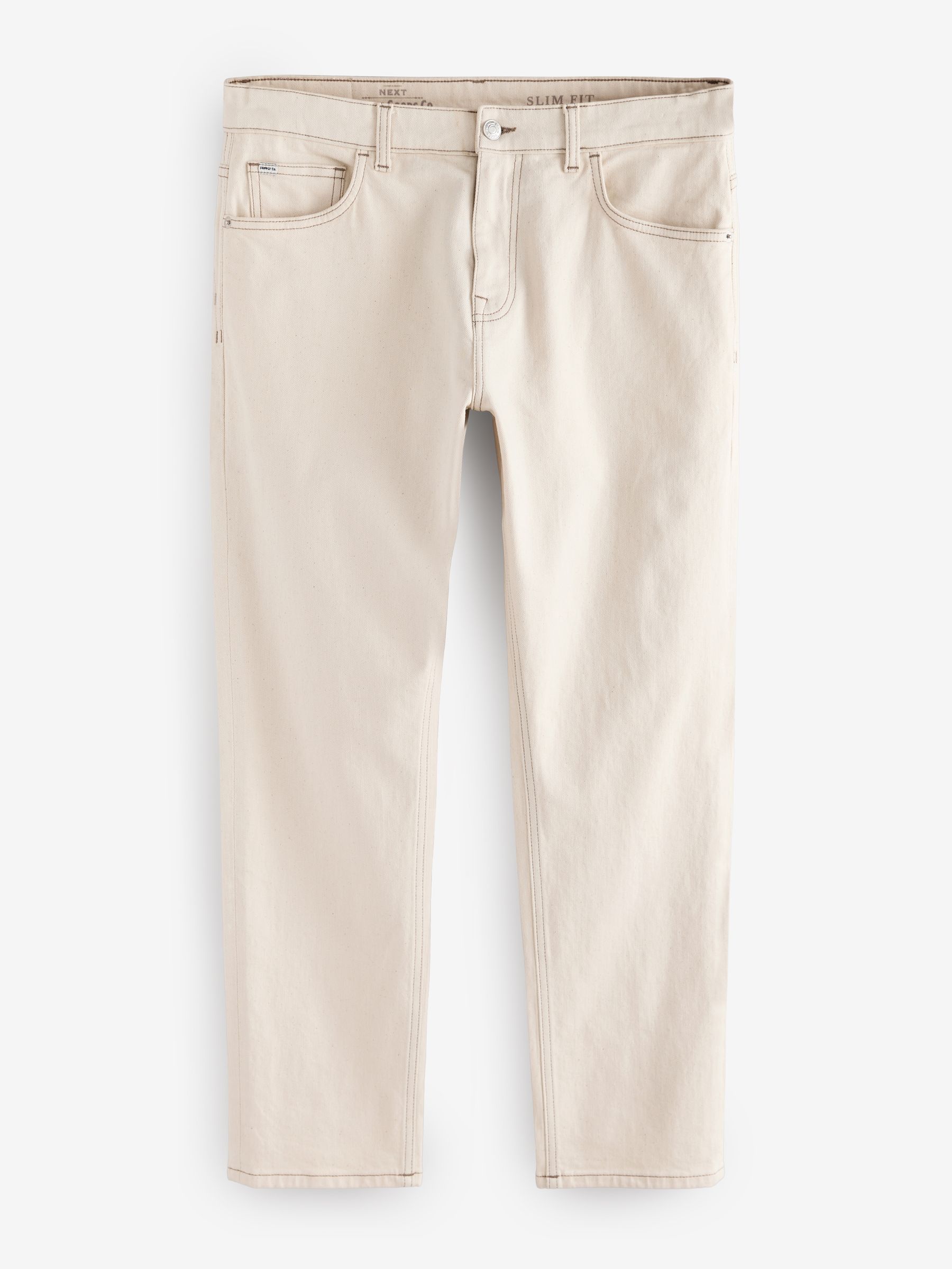 Ecru wit - Slim Fit - Vintage wash denim jeans