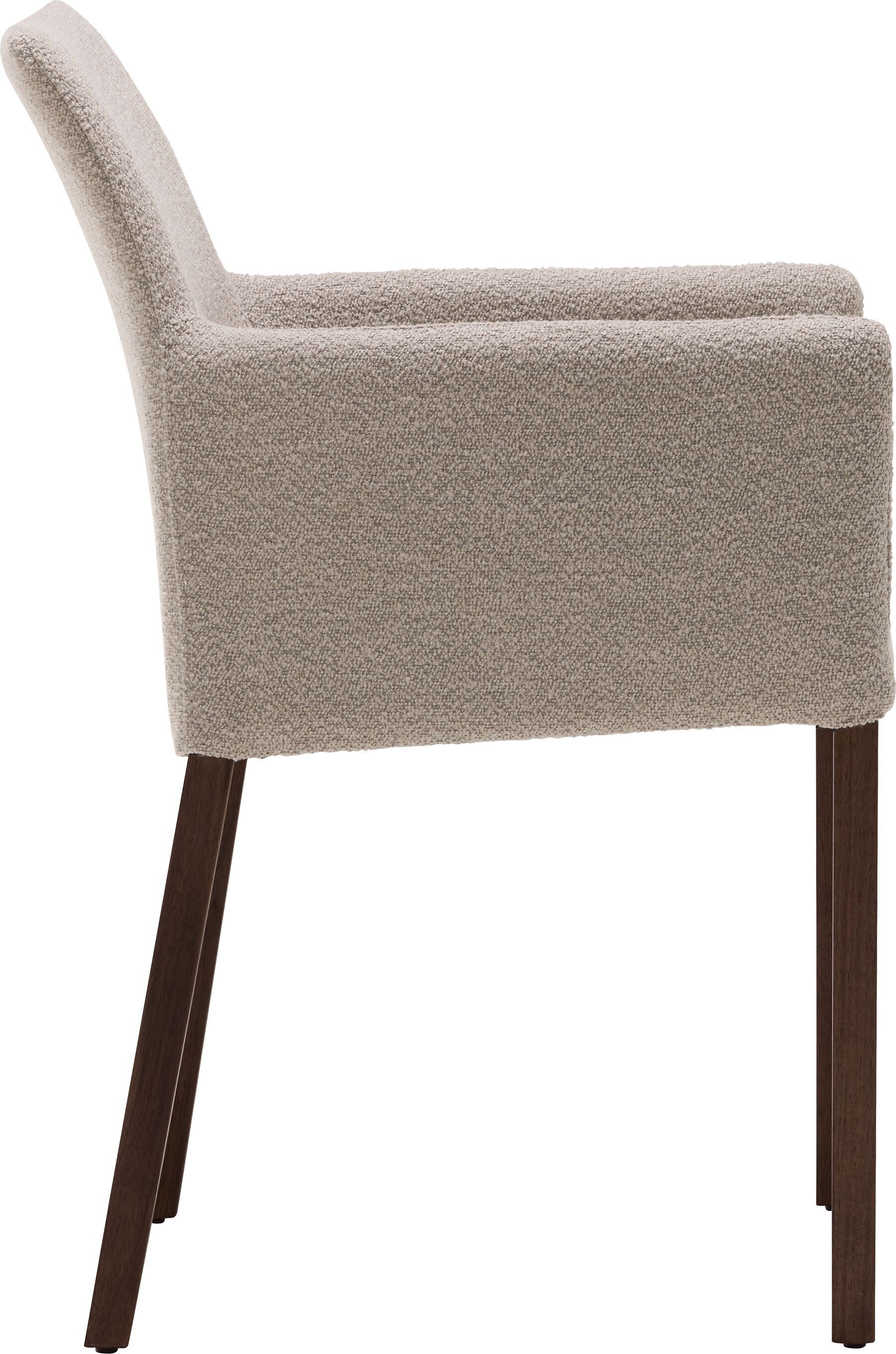 SIENA m.AL. Alpin Clay/4-Fuss Nussbau - Hellgrau / B: 51.0 cm x T: 44.0 cm x H: 86.0 cm