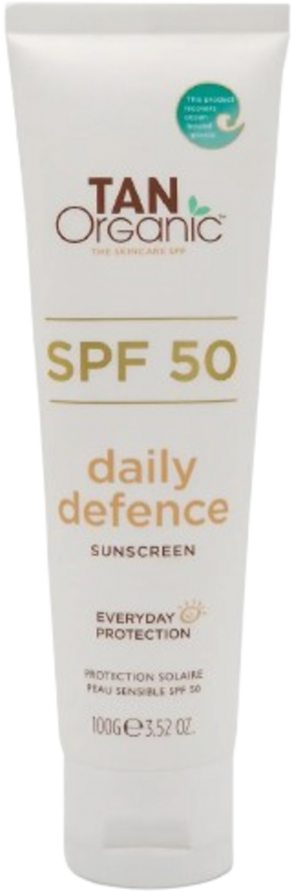 TAN Organic  Sunscreen Daily Defence SPF 50, 100 g