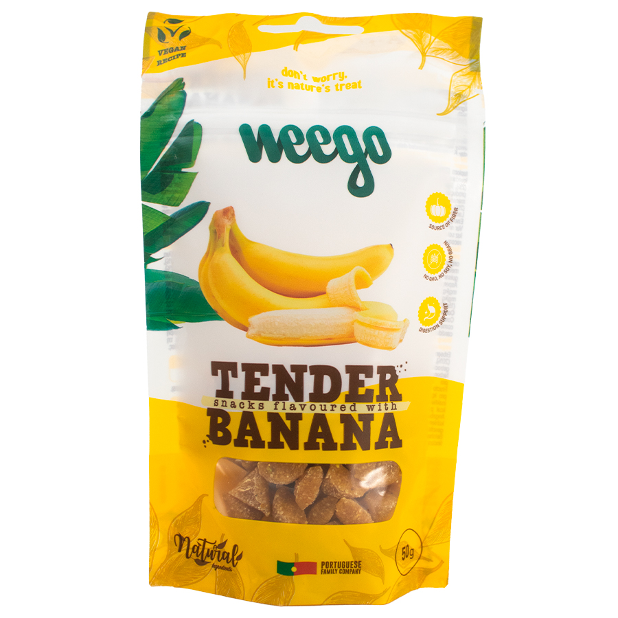 Petisco macio para cães sabor banana 50g