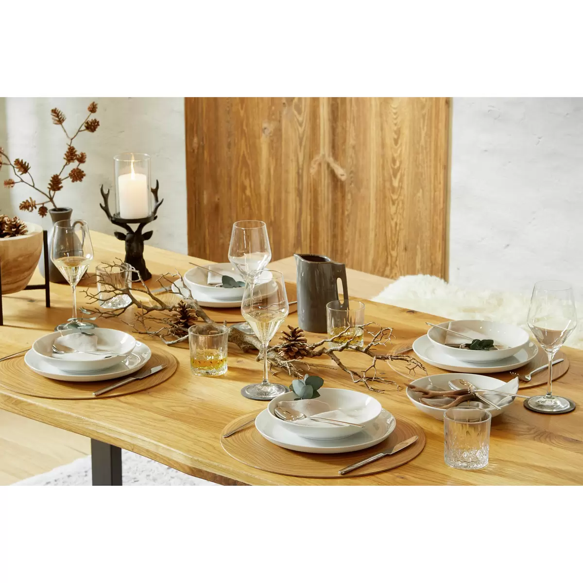 Whsikey Glasset 2er Jack James Wood Transparent