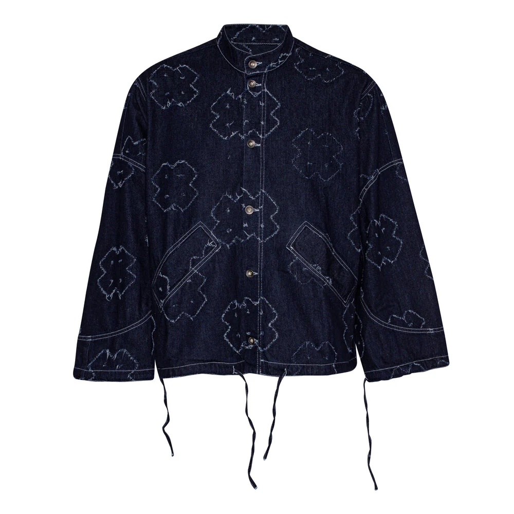 Henrik Vibskov  Smiley denimjakke - Dark Needle Punch