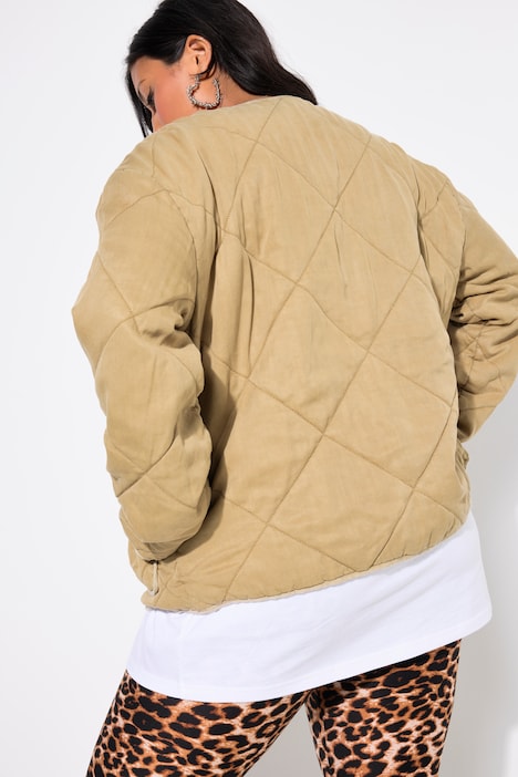 Steppjacke, Knopfleiste, Langarm