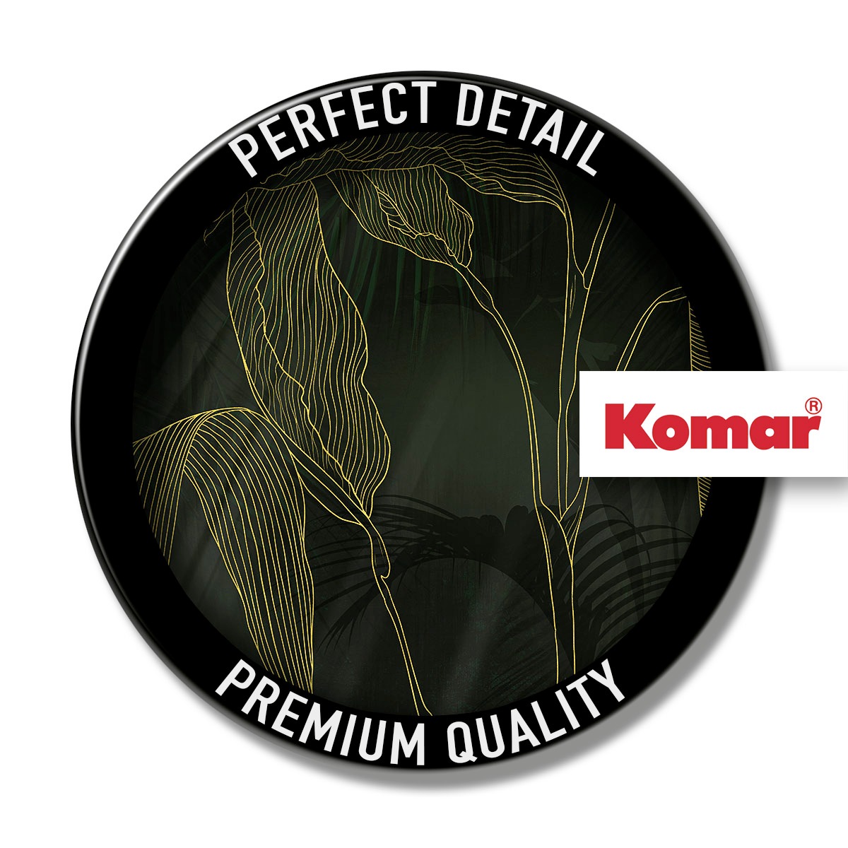 Komar Fototapete »Digitaldruck Vlies -  Darkest Green - Grösse 400 x 250 cm« bedruckt | floral | geblümt | gemustert | tropisch glatt Wohnzimmer, Schlafzimmer
