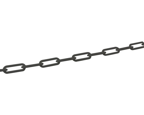 Zwarte kunststof ketting, 6 mm, 5 m polyethyleen
