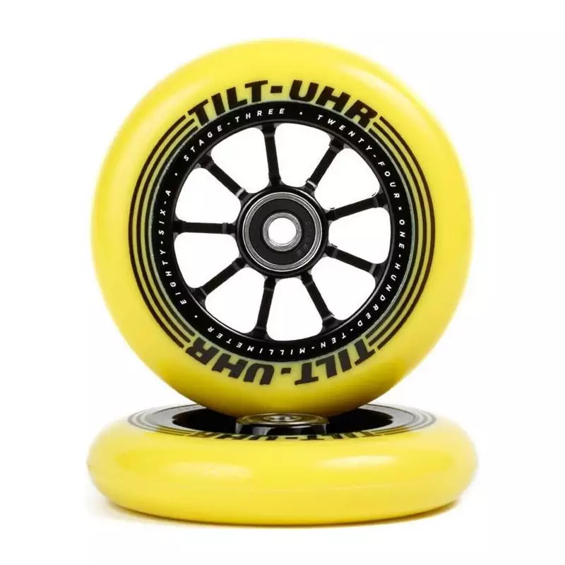 Paire de roues trottinette TILT UHR Jaune 110mm