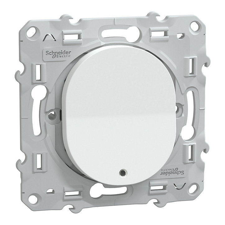 Interrupteur va-et-vient lumineux Schneider Electric Ovalis blanc