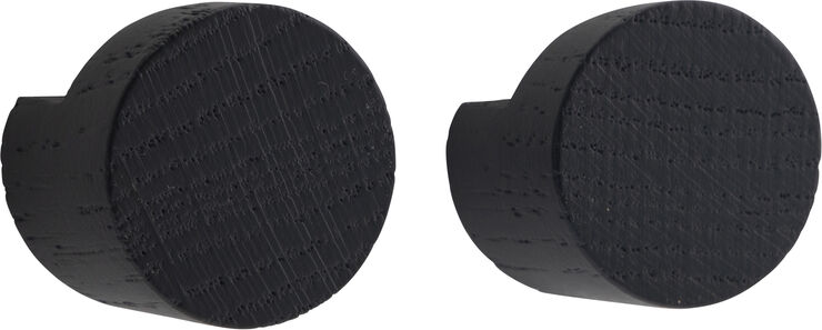 Ekta Living Wood knot, Black, 2 pcs Black