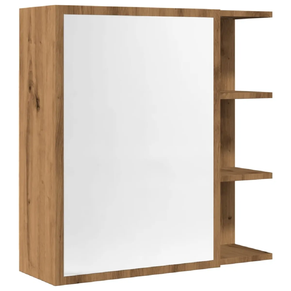 vidaXL Armoire à miroir - Chêne artisanal
