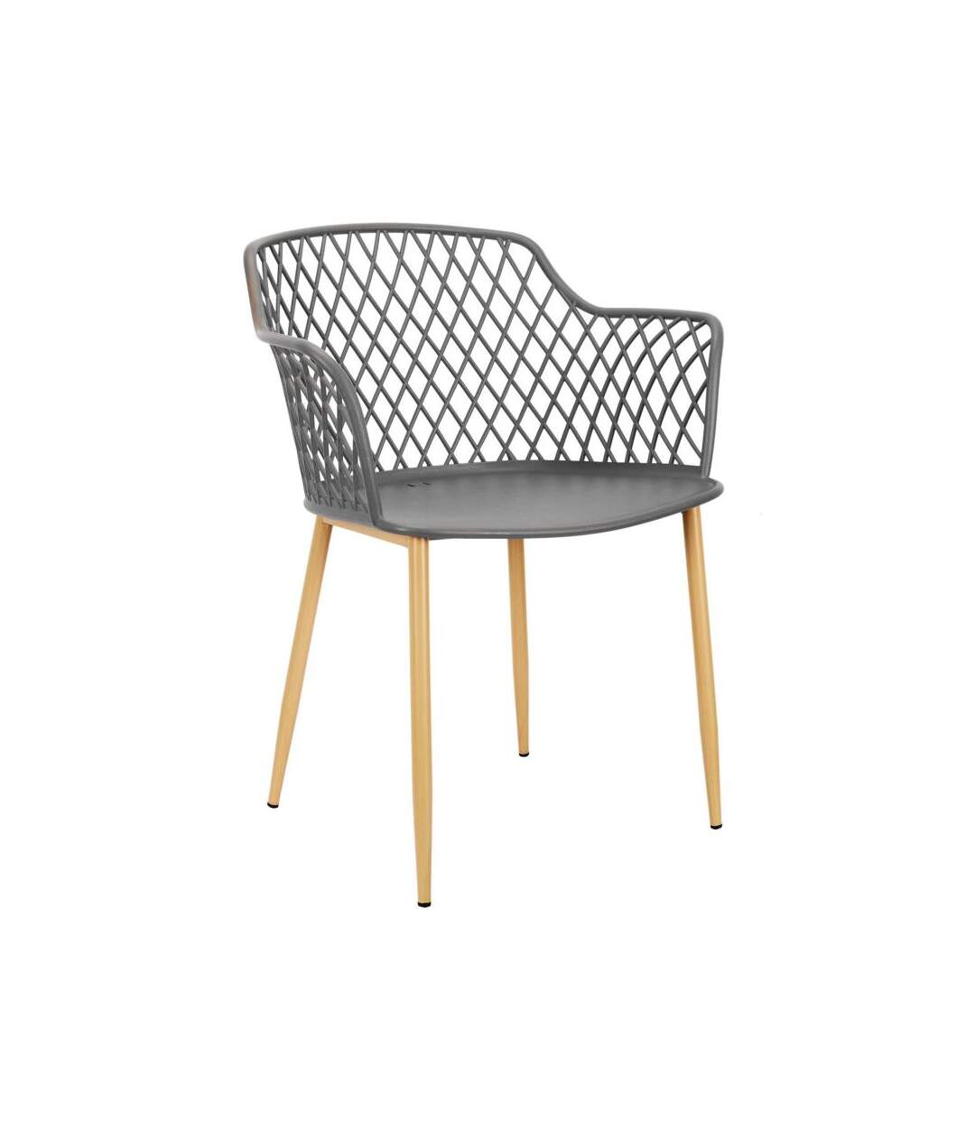 Paris Prix - Lot De 4 Fauteuils Design malaga 80cm Gris