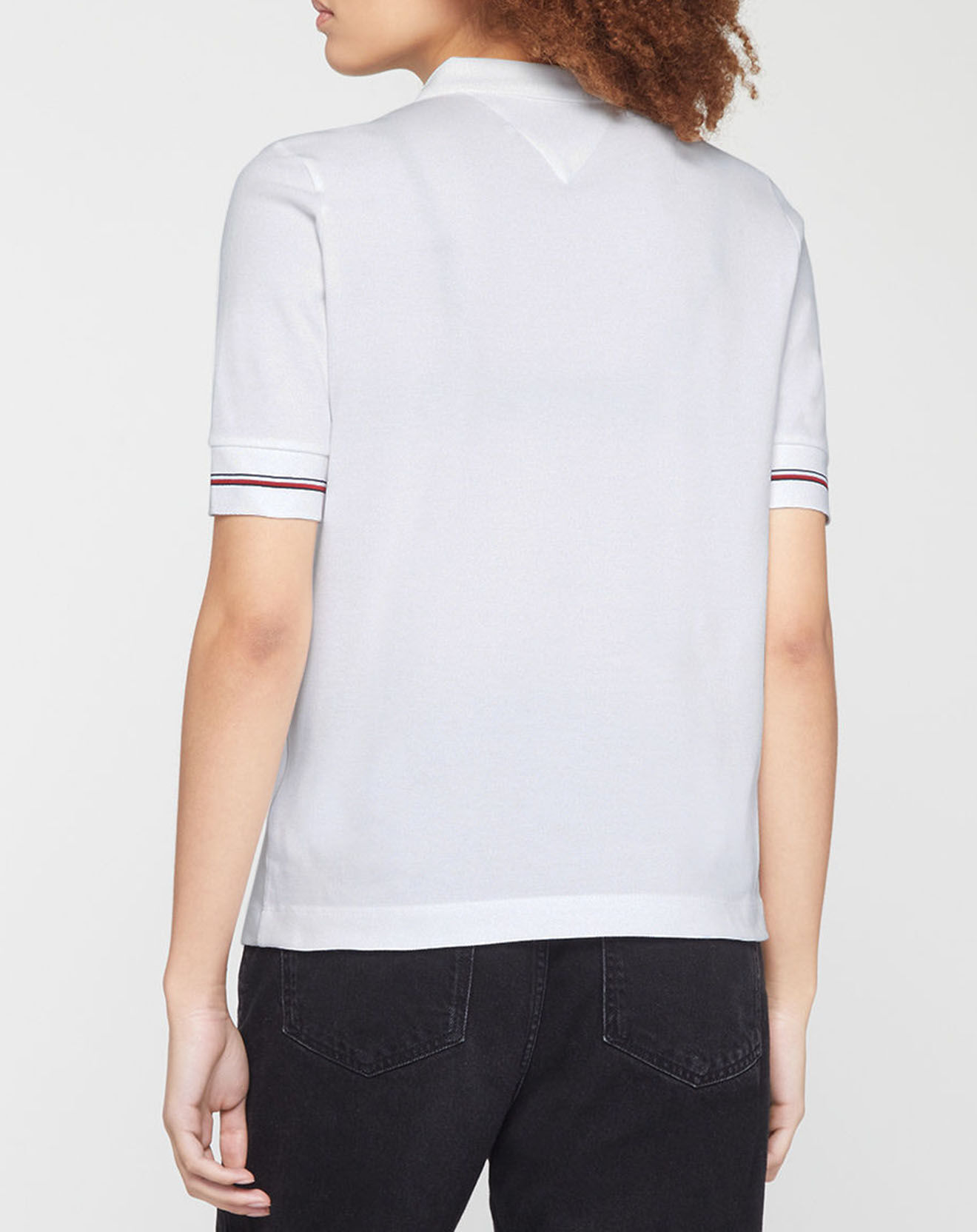 Tommy Hilfiger Polo Regular Global Stripe blanc