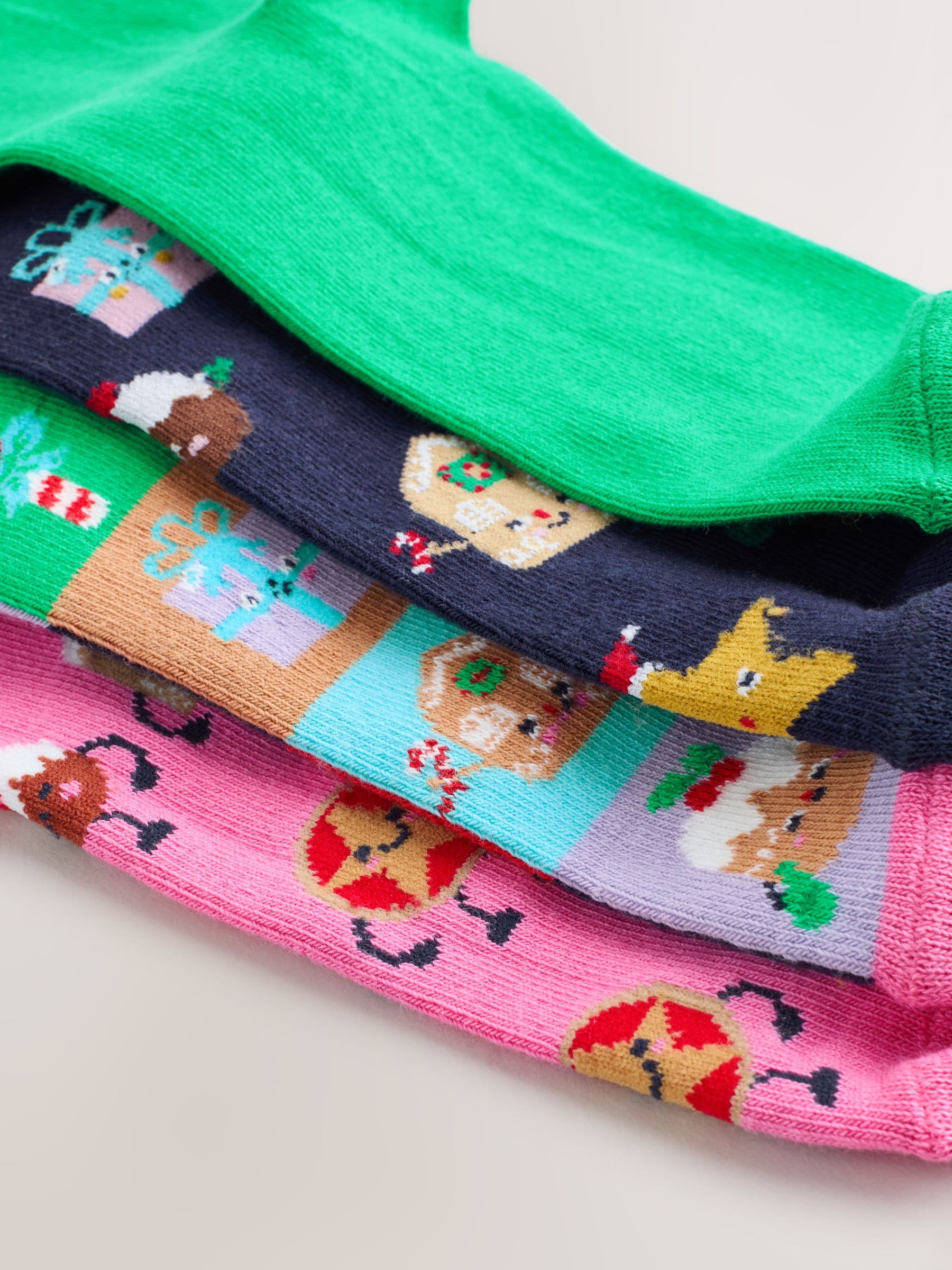 Bright Fun Christmas - Set van 4 paar enkelsokken