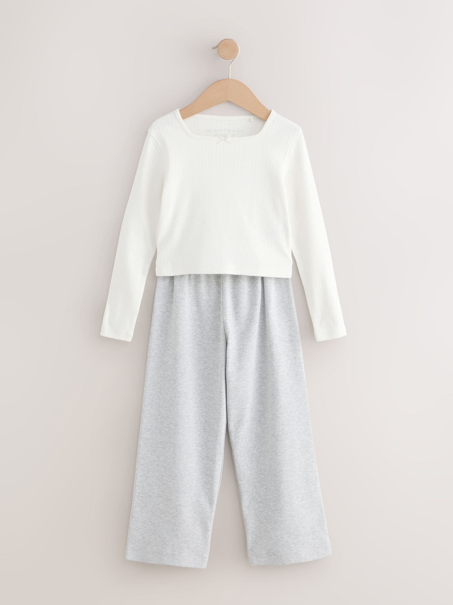 Grijs/ecru - Soft Folded Waistband Pyjamas (6-16yrs)