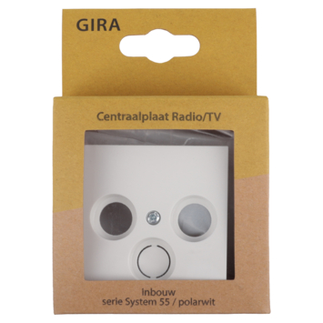 Gira ST55 Centraalplaat Radio/TV Wit