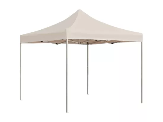 Tente de réception pliable Aluminium 2 x 2 m Crème
