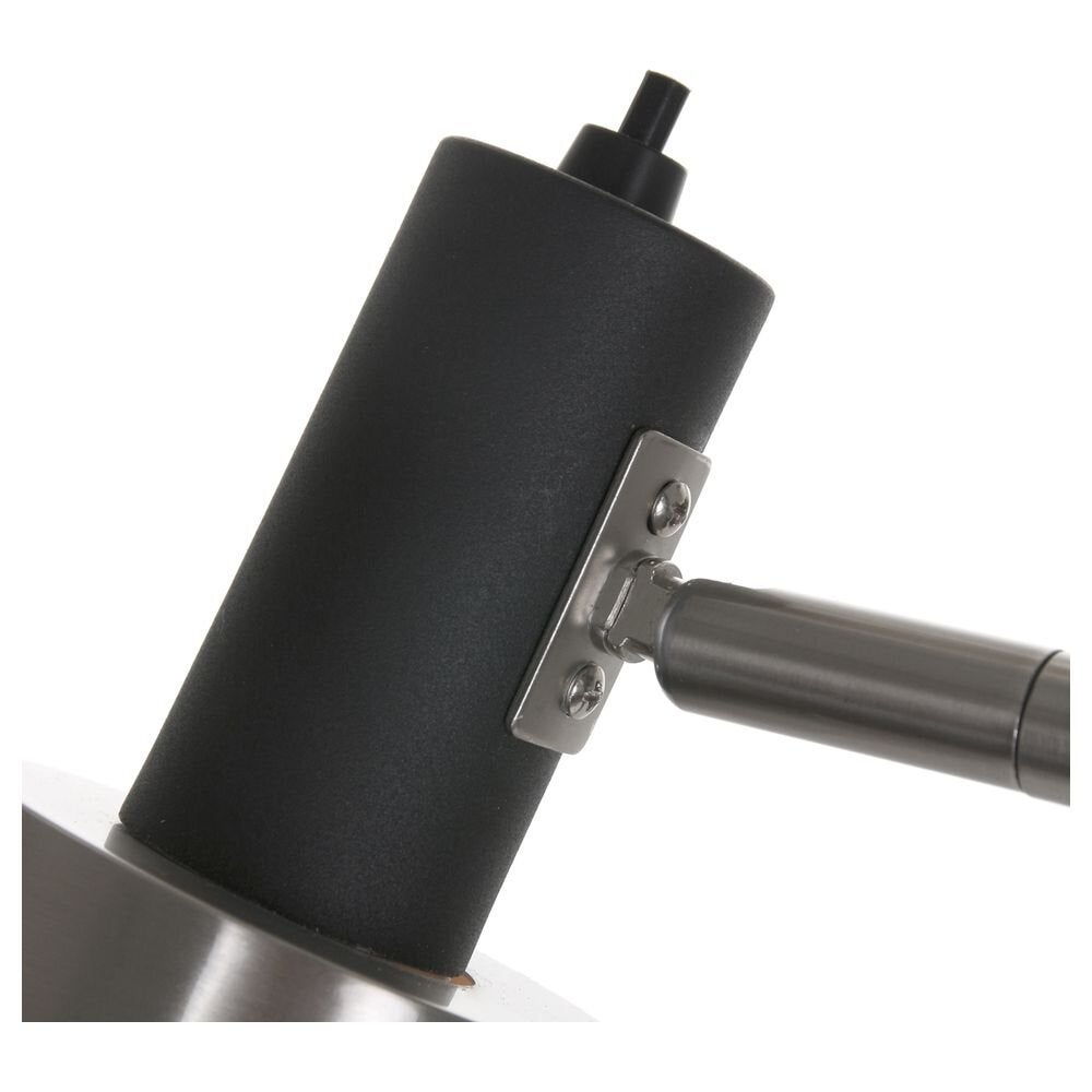 Fjorgard vloerlamp in zwart en zilver, E27, 2-lichts